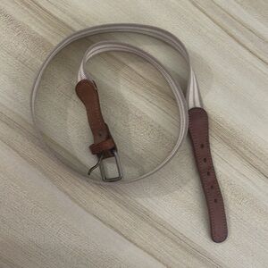 Small leather and nylon striped preppy bet